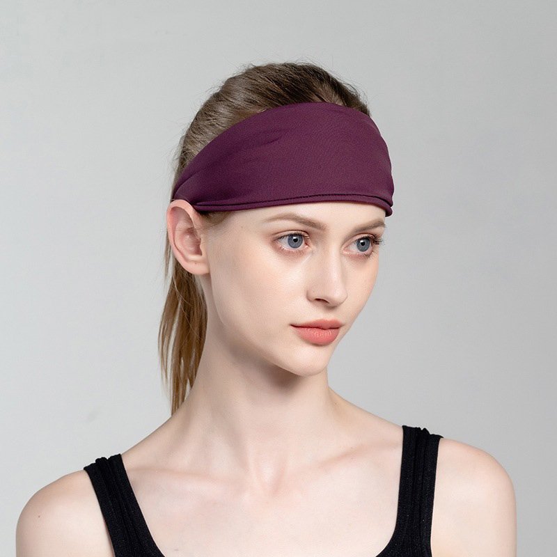 2024 Custom logo headbands headtie comfortable fabric Hair purple Cool Head Tie sports Headband for woman