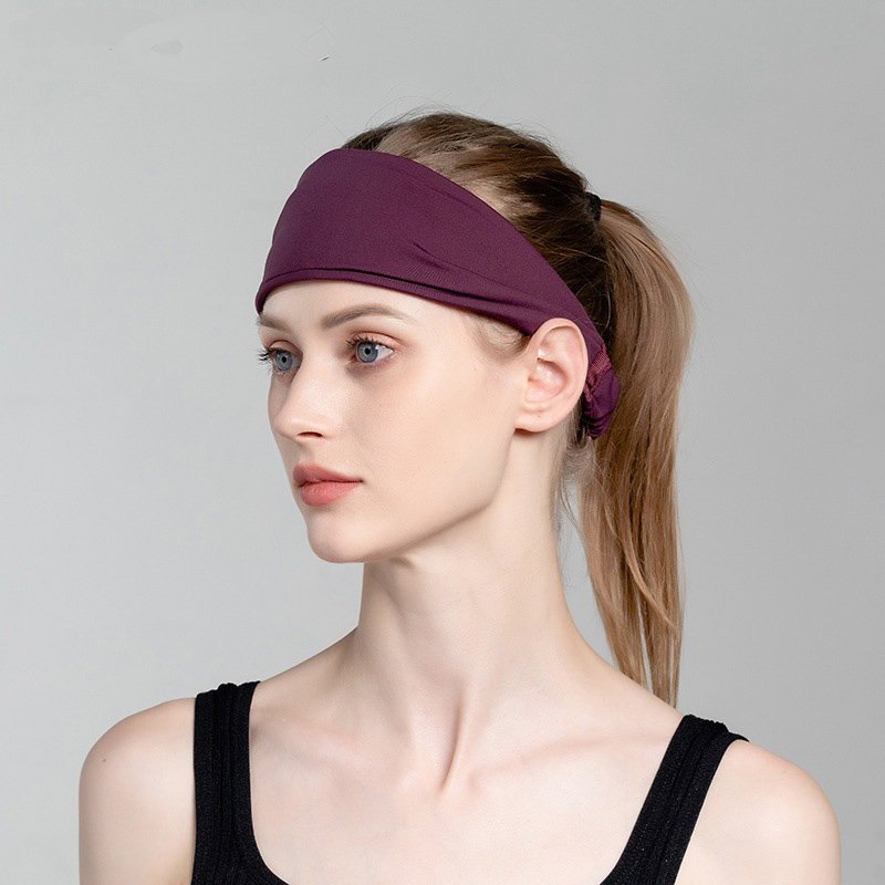 2024 Custom logo headbands headtie comfortable fabric Hair purple Cool Head Tie sports Headband for woman