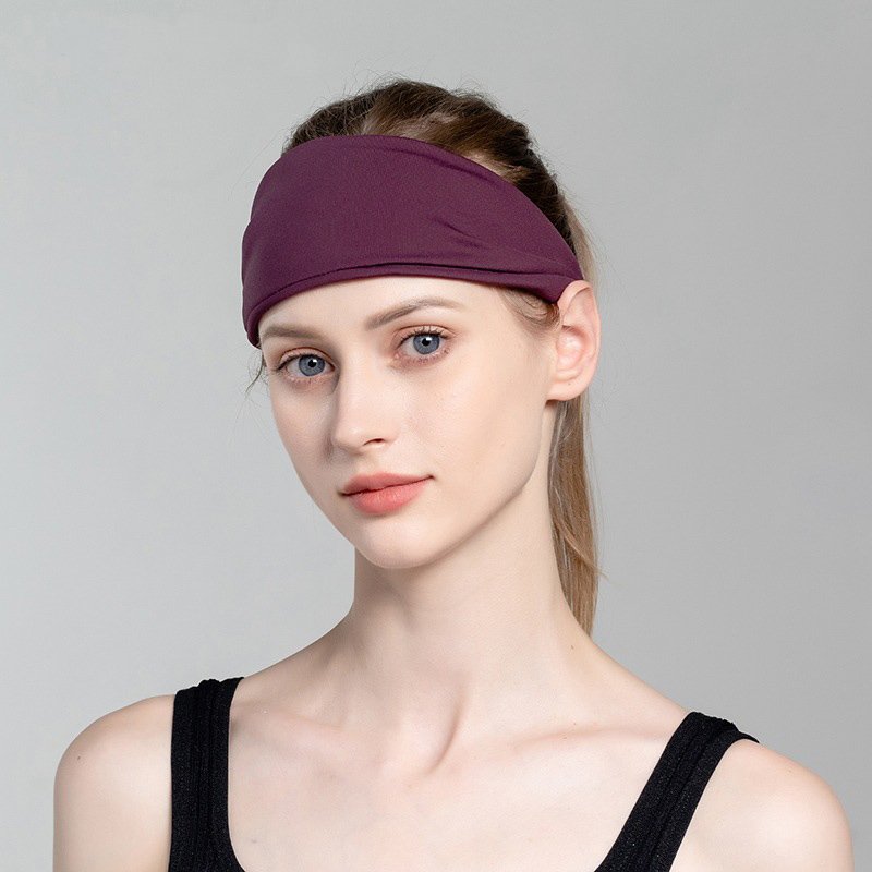 2024 Custom logo headbands headtie comfortable fabric Hair purple Cool Head Tie sports Headband for woman
