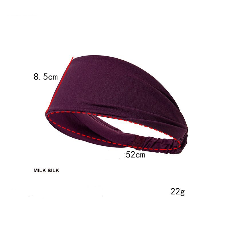 2024 Custom logo headbands headtie comfortable fabric Hair purple Cool Head Tie sports Headband for woman