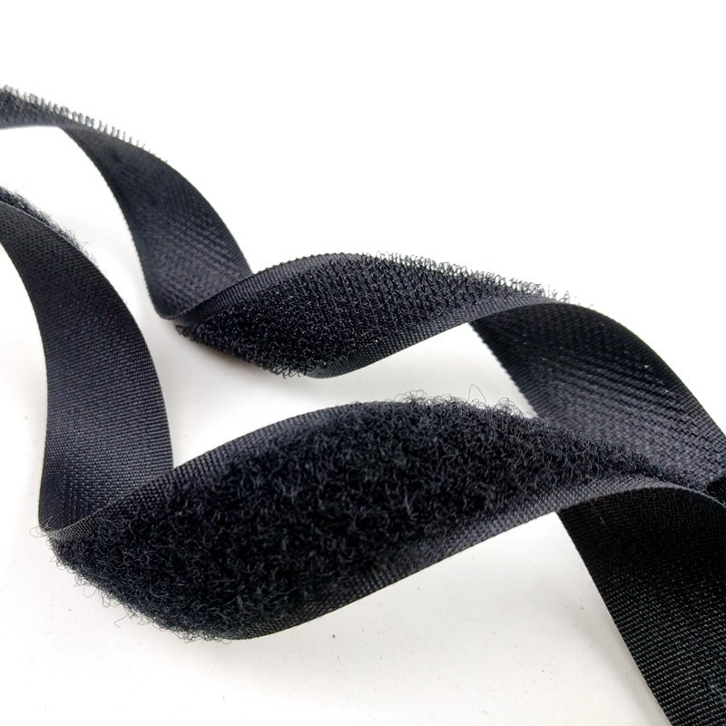 Sewable polyester hook and loop rolls reusable cable organiser tie hook & loop back to back tape strap