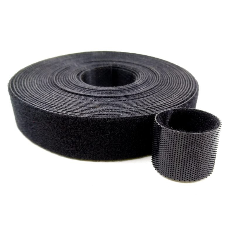 Sewable polyester hook and loop rolls reusable cable organiser tie hook & loop back to back tape strap