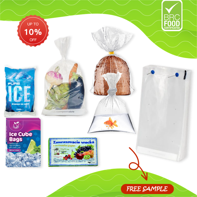 Cleary Bakery Packaging Cake Hot Bread Bags Bolsa Wicket Bag Custom Loaf Plastic Grande De Plastic Packaging for Ice Food LDPE