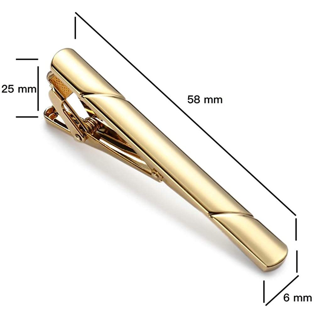 2024 New Tie Clips for Men Gold Silver Blue Black Red Tie clip Regular Necktie Clamp Wedding Business Tie Pin Clip Wholesale