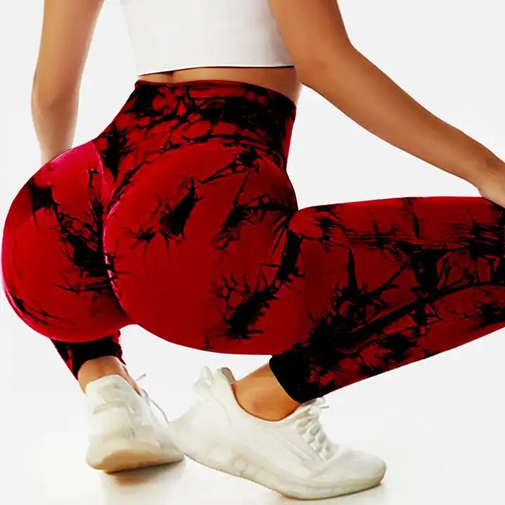 Wholesale Women's Tie Dyed Yoga Shorts High Support High Elastic Yoga Leggings