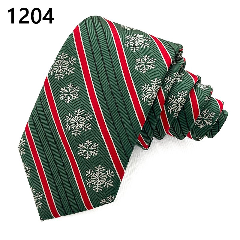 Hot selling High-grade polyester fiber men's tie spot wholesale Christmas jacquard tie
