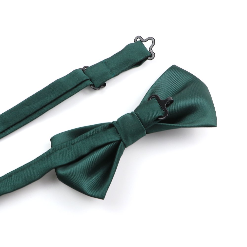 Men's classic polyester solid color square scarf bow tie corsage three-piece set classic simple gift set