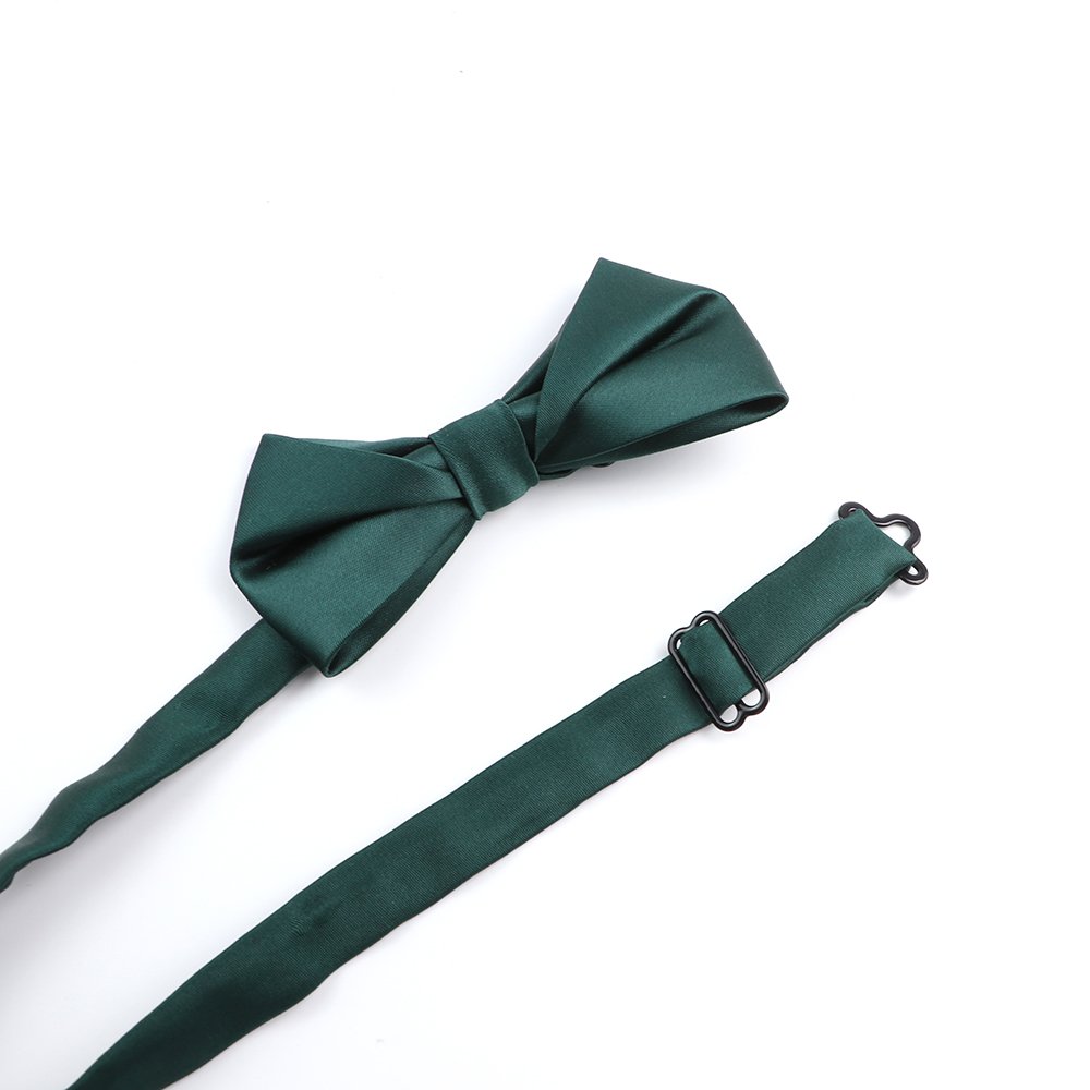 Men's classic polyester solid color square scarf bow tie corsage three-piece set classic simple gift set