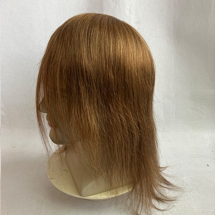 Color 6# Full handmade Silk Base with PU around whole head men's wig