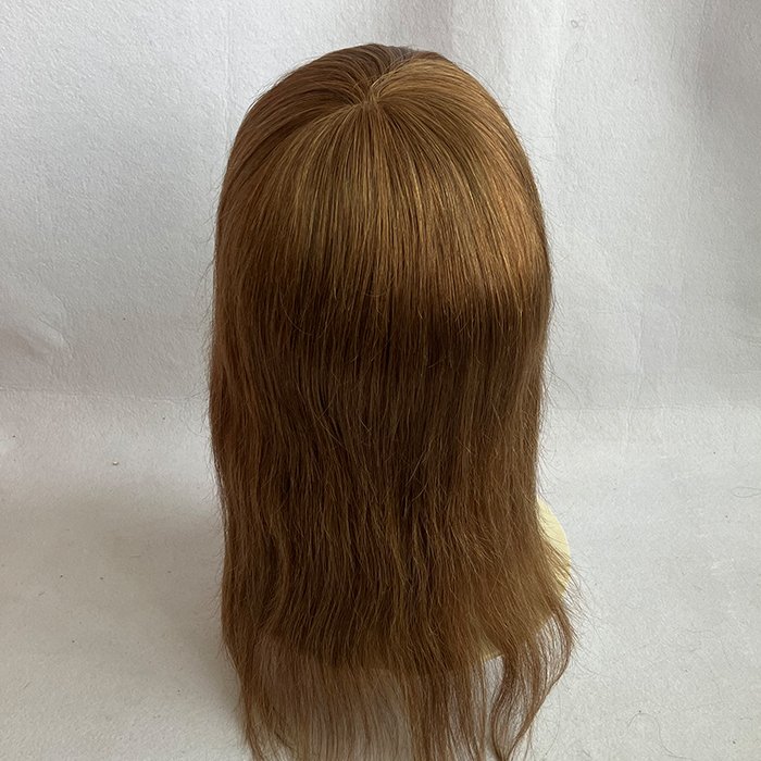Color 6# Full handmade Silk Base with PU around whole head men's wig