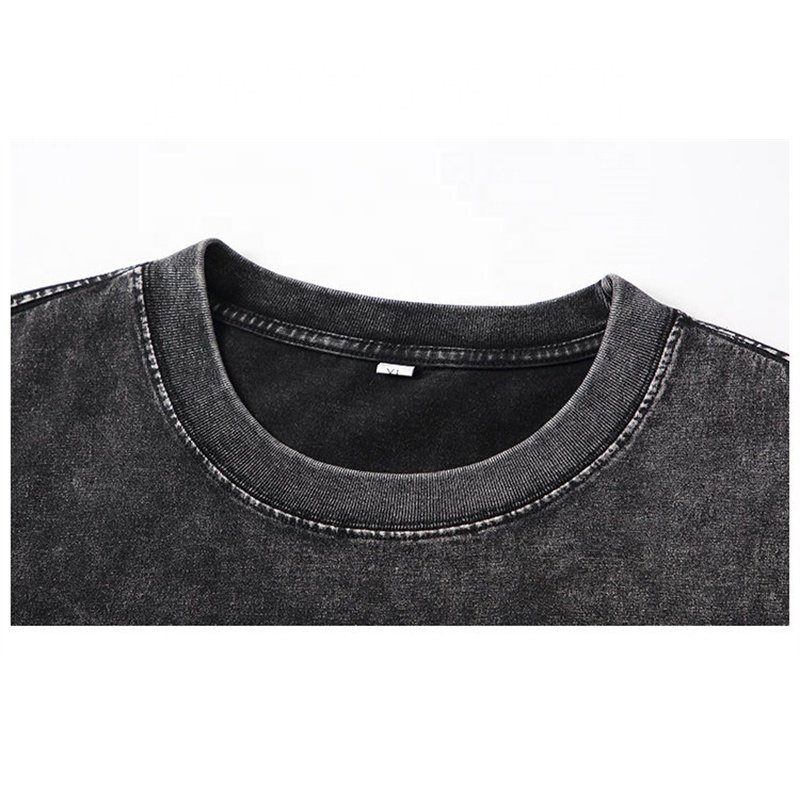 High Quality Women Streetwear T Shirt Wholesale Women Short Sleeve T Shirt Fashion Casual Vintage Acid Wash Cotton T Shirt Women