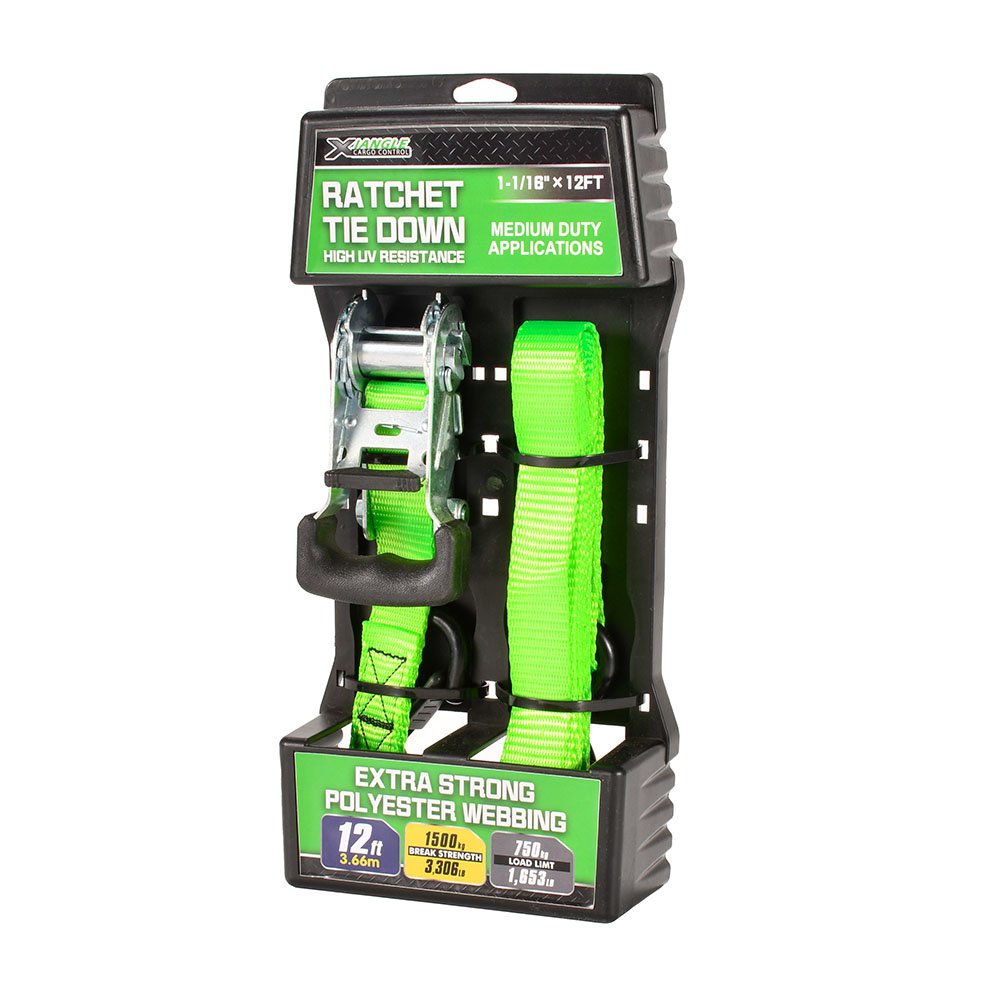 27mm rubber handle ratchet strap lashing belt with custom package