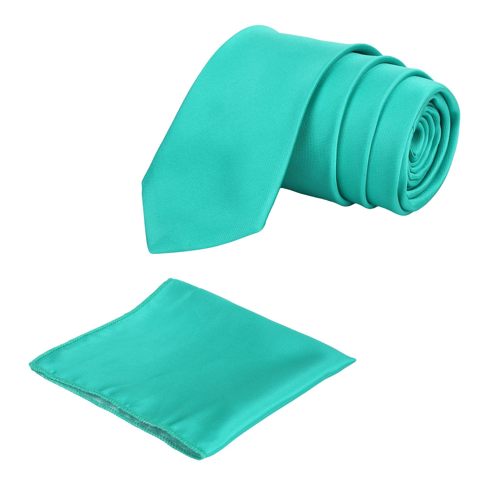 Solid Teal Silk Necktie Premium Quality Tie