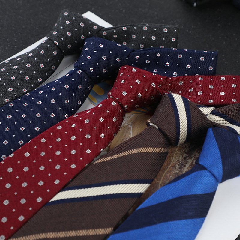 QY customized ties & accessories for Men Business Casual 8cm polyester silk tie Work occupation wedding fashion