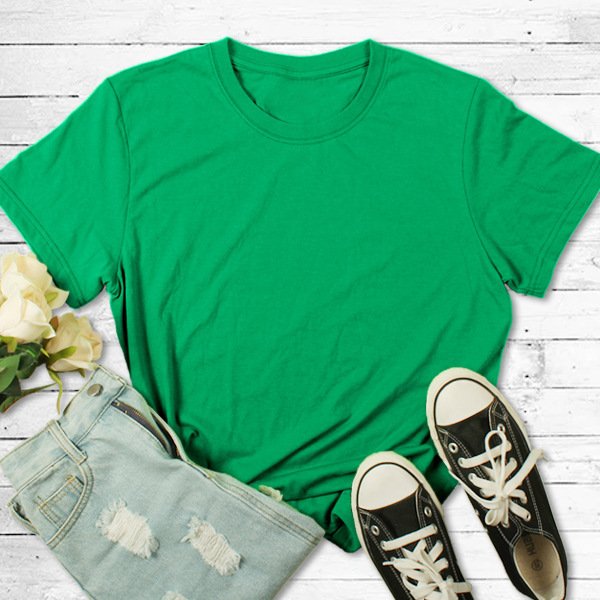 High quality Custom LOGO Solid Color Blank Printing women's O-Neck T-shirt Short Sleeve Trend Girls streetwear DIY pattern Tops
