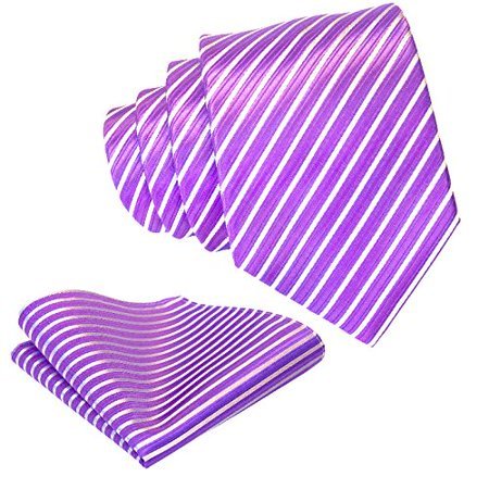 classic dark green and black striped silk neck tie and pocket square set with quality qssurance