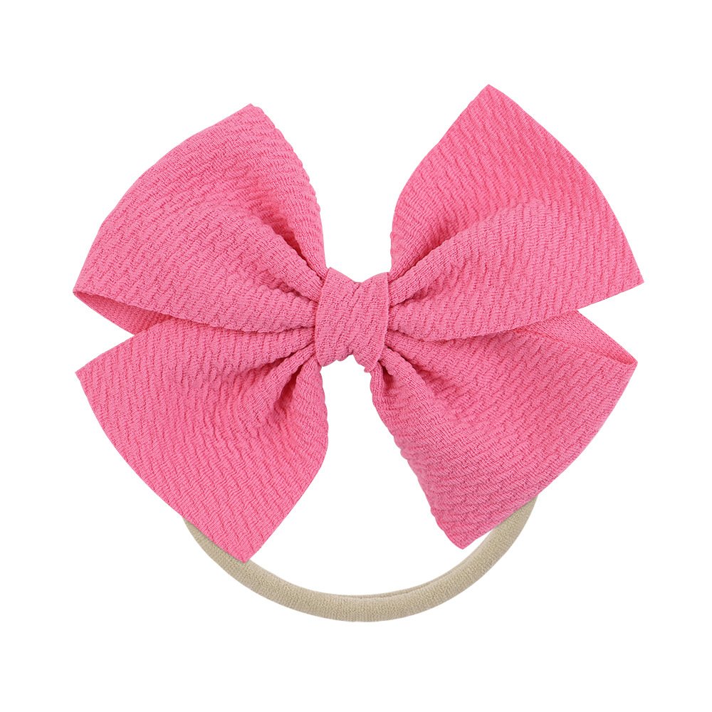 Wholesale Cute Princess Hair Ties Super Soft Traceless Bow Nylon Rope Fashionable and Sweet Style