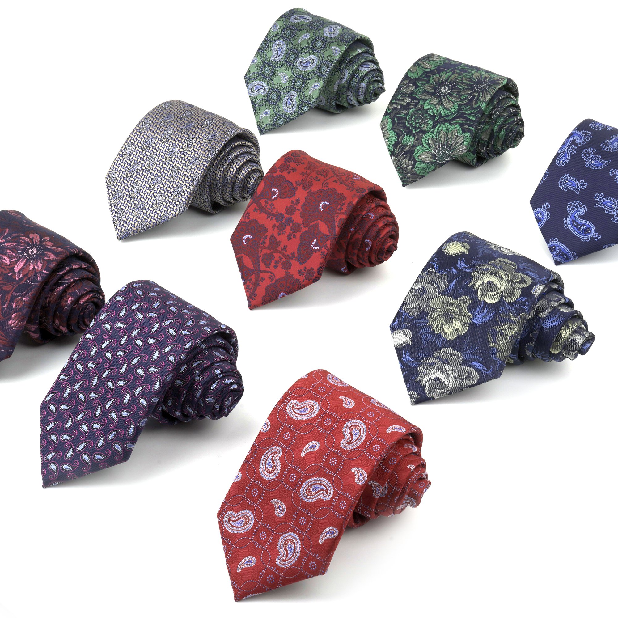 Jacquard Mens Wedding Paisley Neckties Custom DesignPolyester Neck Ties Box Set Pocket Square With Logo