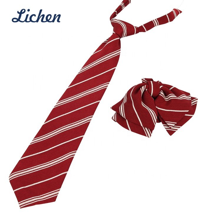 Bowknot Bow Tie Unisex Uniform Adjustable Plaid Tartan Bow Tie Necktie Set Cosplay Costume Great Gift 2 Pieces