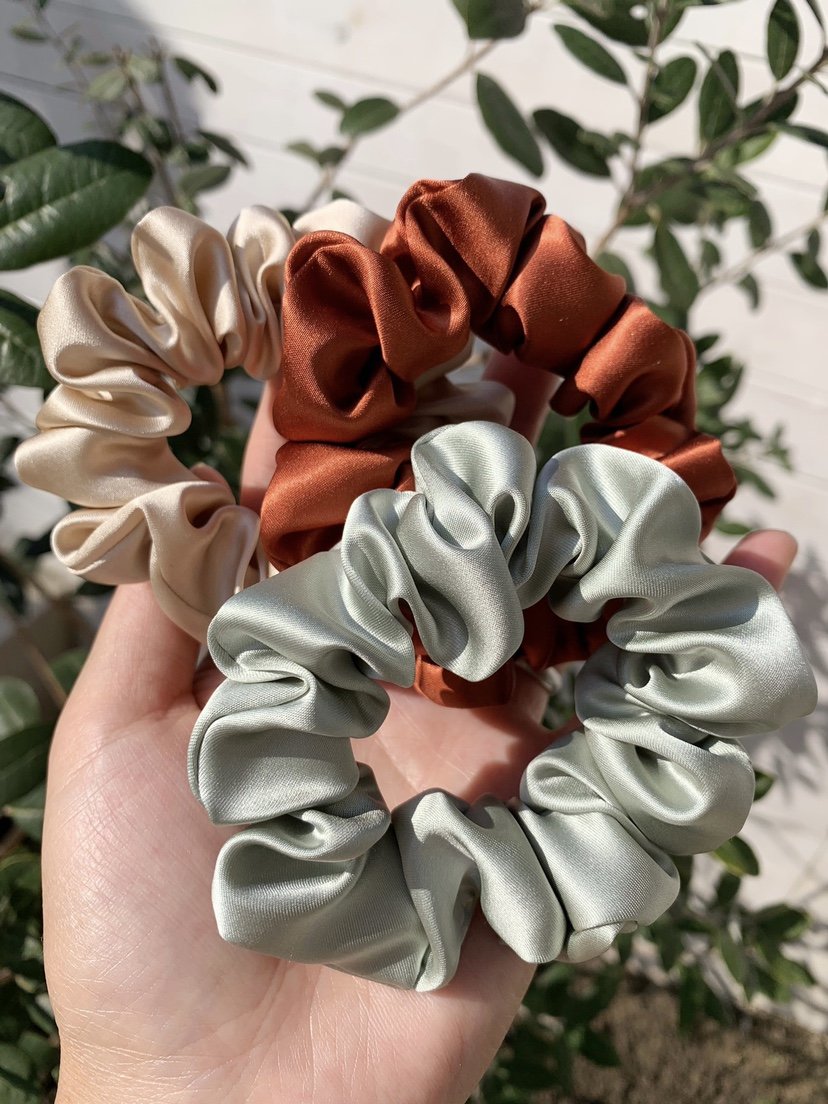 Big Size 16/19/22 Momme100% Silk Scrunchies 6A Grade Fashion Circle Silk Scrunchie