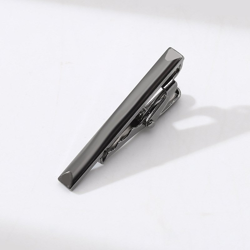 2024 classic Gold men's 4.5cm cropped fashion tie clip silver mirrored narrow tie for personalized touch lavalier