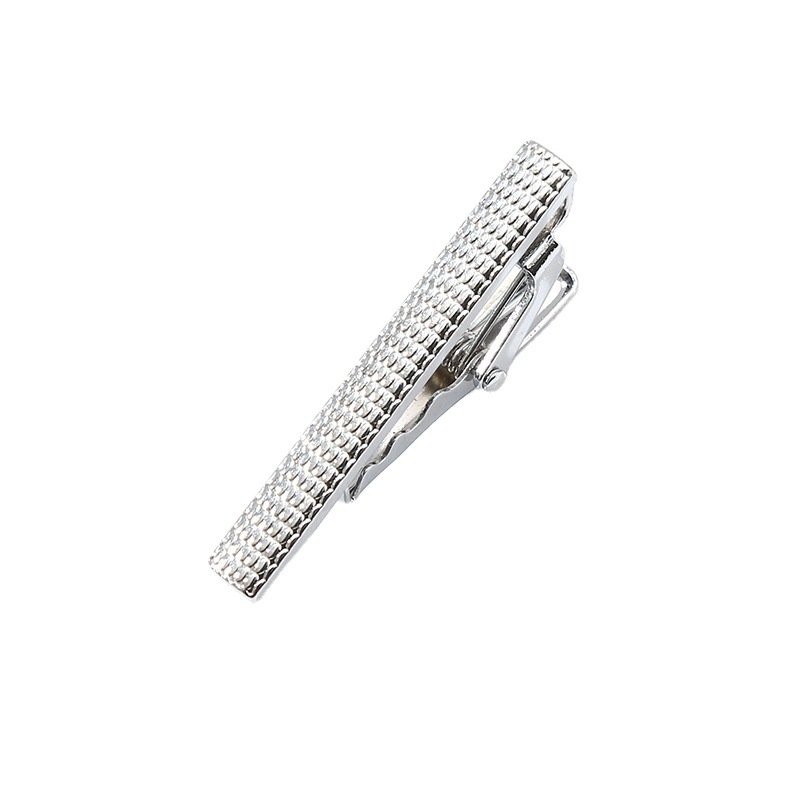 2024 classic Gold men's 4.5cm cropped fashion tie clip silver mirrored narrow tie for personalized touch lavalier