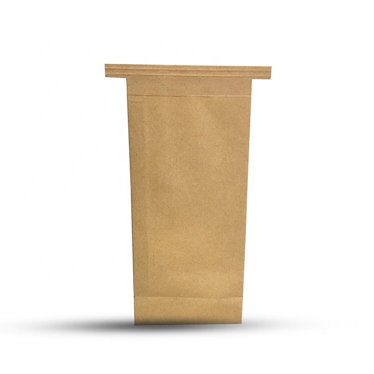 Factory Supply Wire Crimping Seal Kraft Paper Bag Backing Food packaging kraft cookies pouch bag