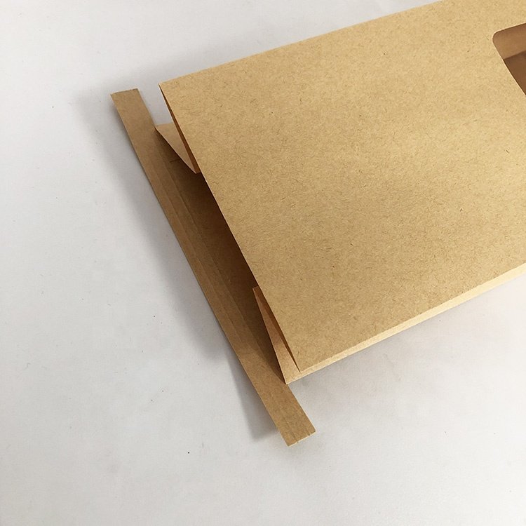 Factory Supply Wire Crimping Seal Kraft Paper Bag Backing Food packaging kraft cookies pouch bag