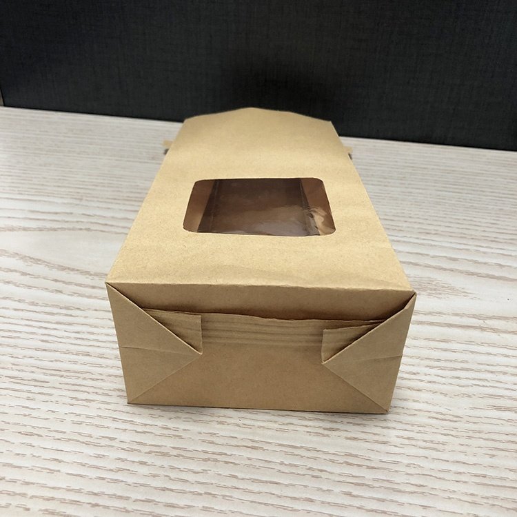 Factory Supply Wire Crimping Seal Kraft Paper Bag Backing Food packaging kraft cookies pouch bag