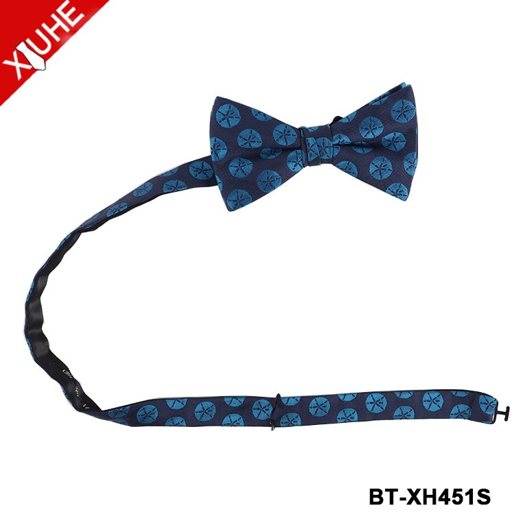 Luxury Red Blue Bowties Floral Silk Bow tie for Men Woven Mens Custom Polyester Bowtie