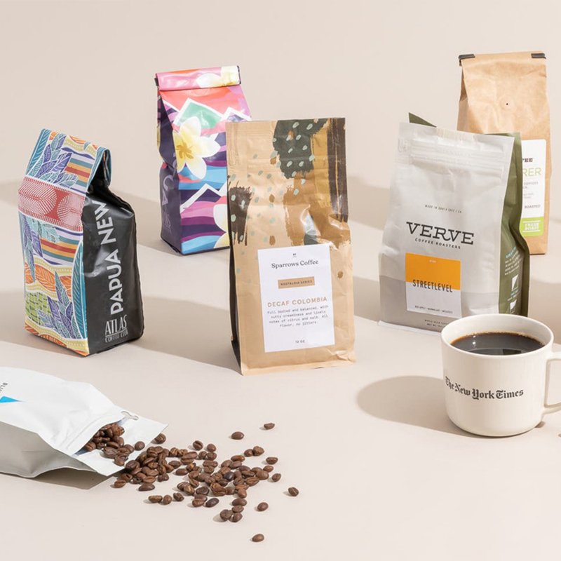 340g 12oz Coffee Pouch Flat Bottom with Valve and Tin Tie Eco Friendly Kraft Paper Coffee Bag