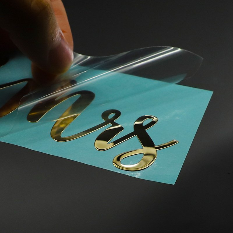 Custom Logo 3d Embossed Label Decals Metallic Stickers,Waterproof Luxury Gold Foil Transfer Metal Stickers