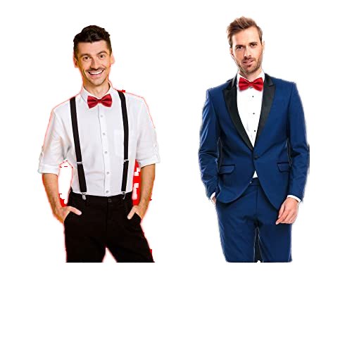 Custom Mens Fashion Business Adjustable Pre-Tied Ready Made Formal Tuxedo Bow Tie Solid Color Wedding Bow Tie