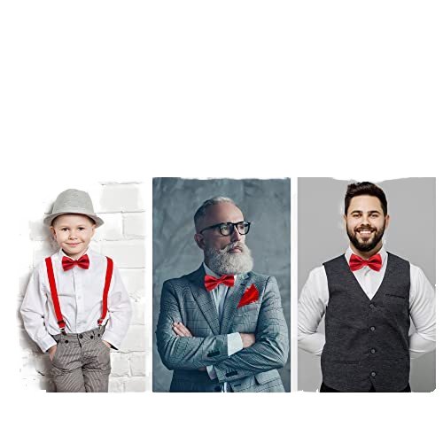 Custom Mens Fashion Business Adjustable Pre-Tied Ready Made Formal Tuxedo Bow Tie Solid Color Wedding Bow Tie