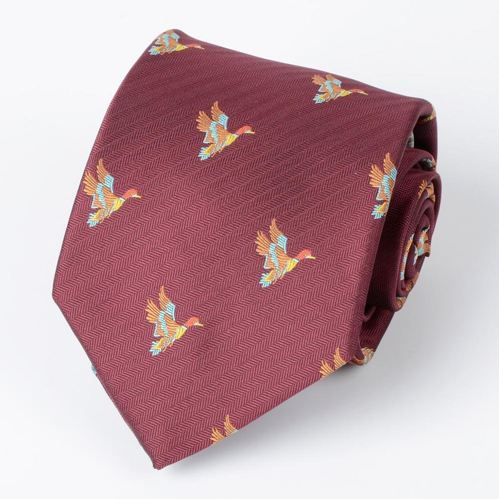 Hamocigia China Factory Custom Animal Pattern Luxury Men 100% Organic Silk Neck Tie