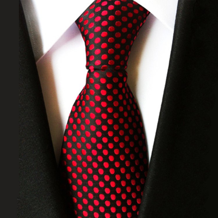Fashion Men Formal Cheap Tie Polyester Color White Polka Dot Necktie Personalized Hombre Custom Logo Tie
