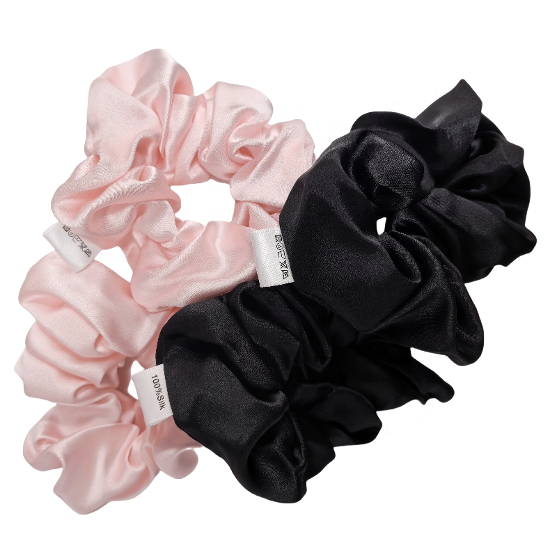 19mm 5cm oversize large bulk natural silk hairband glossy silk hair tie 100% pure mulberry silk scrunchies