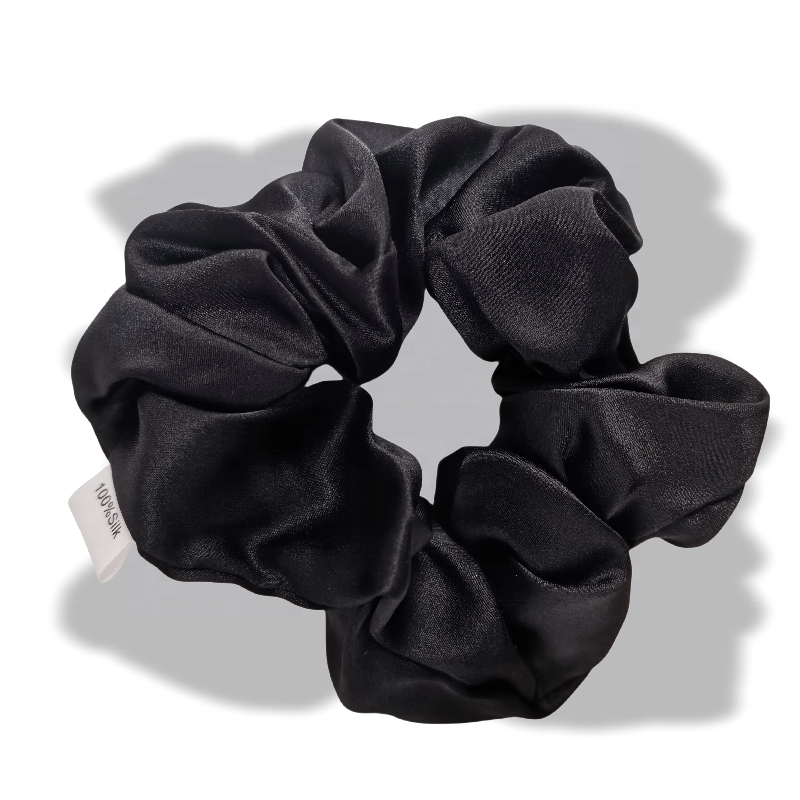 19mm 5cm oversize large bulk natural silk hairband glossy silk hair tie 100% pure mulberry silk scrunchies