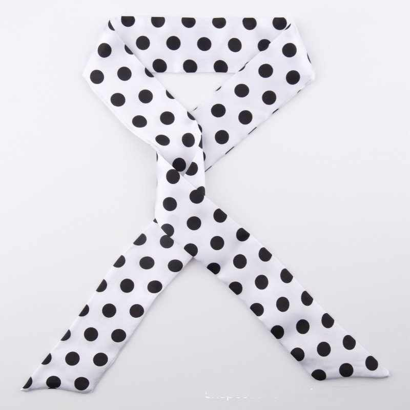 New Fashion Striped Leopard Printed Satin Hair Scarf Neck Tie Handbags Ribbon Decoration Women Accessories