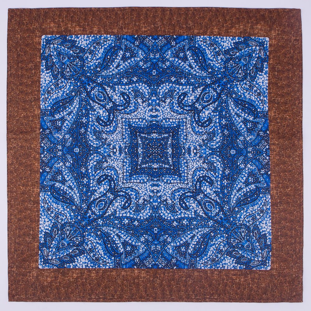 Hamocigia Wholesale Supplier Handmade 100% Silk Printing Handkerchief Pocket Square for Man Suit