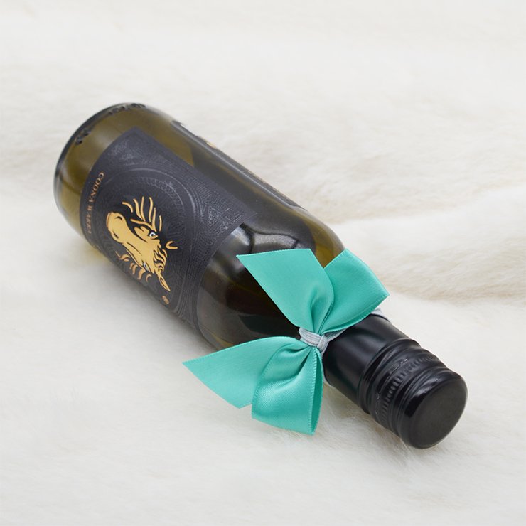 Wholesale Custom Satin Ribbon Elastic Bow with Stretch Loop Hot Sale Pre-Tied for Wine Bottles