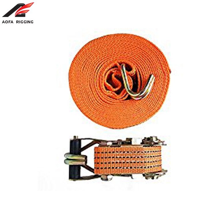 custom logo t grip ratchet strap tie down with hook and keeper for car