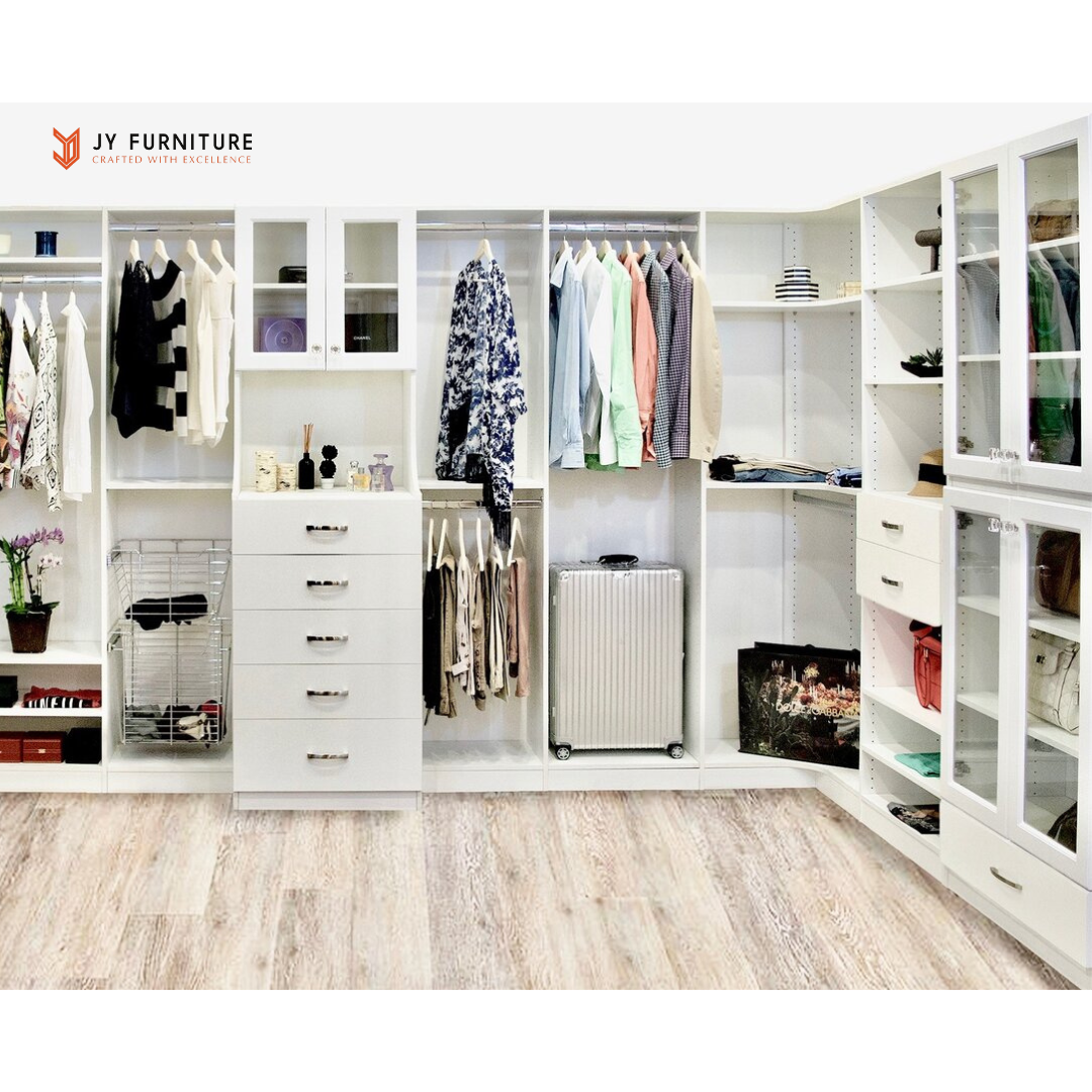 New Design Wooden Modern White Wardrobe Simple Wardrobe Clothes Organizer Bedroom Furniture Open In Door Wardrobe Extendable