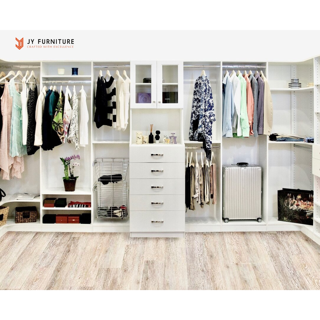 New Design Wooden Modern White Wardrobe Simple Wardrobe Clothes Organizer Bedroom Furniture Open In Door Wardrobe Extendable
