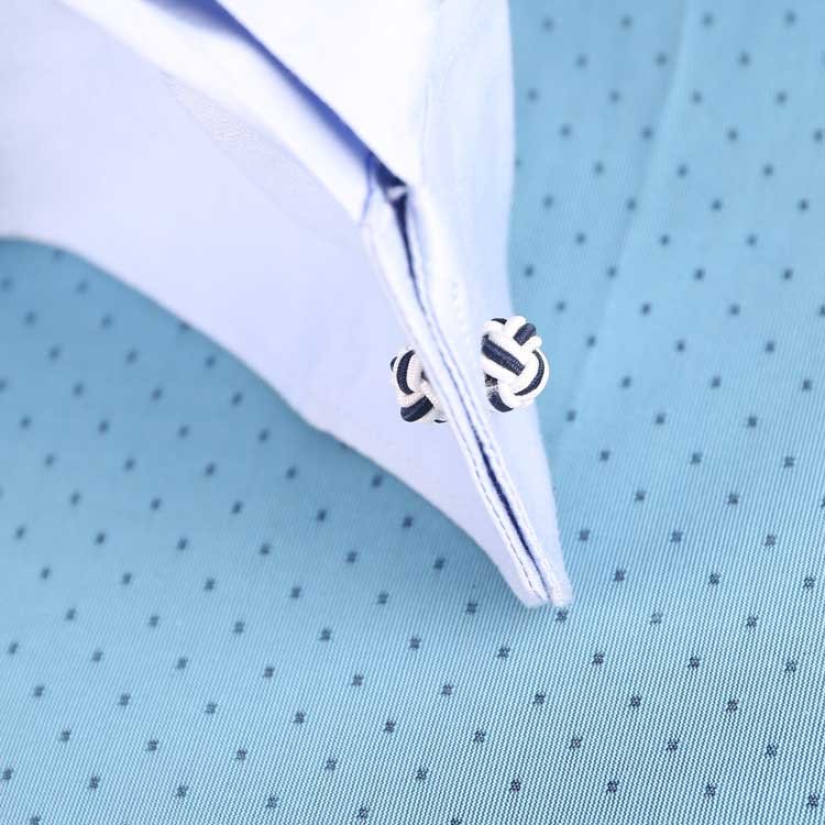 Custom Black & White Two-Toned Elastic Fabric Silk Knot Cufflinks Genre Cuff Links