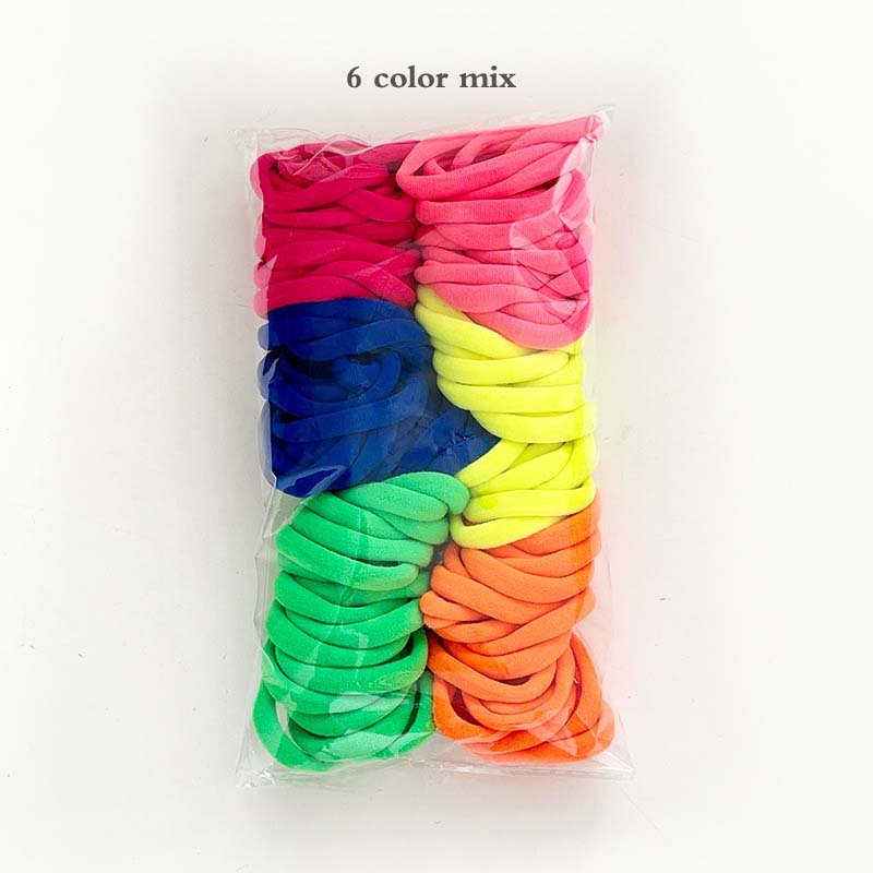 100pcs/bag black hair ties for women girls no damage ponytail holder seamless thick black hair band elastic