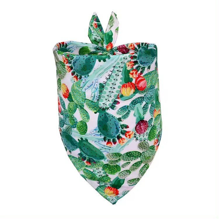 Amaz Hot Selling Polyester Fiber Triangle Pet Scarf Tropical Style Dog Bandanas