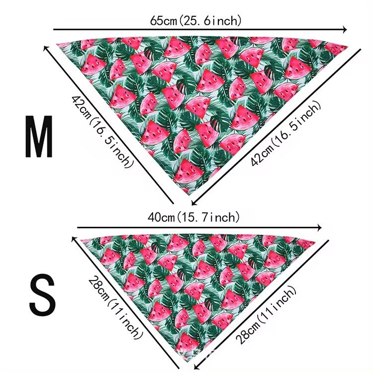 Amaz Hot Selling Polyester Fiber Triangle Pet Scarf Tropical Style Dog Bandanas