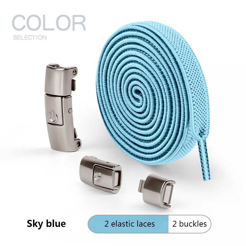 2023 No Tie Shoe Laces Press Lock Shoelaces Without Ties Elastic Laces Sneaker Kids Adult Widened Flat Shoelace for Shoes