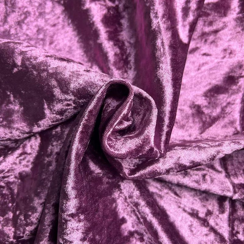 Hot selling ice flower polyester spandex fabric Korean velvet hotel KTV soft bag sofa fabric